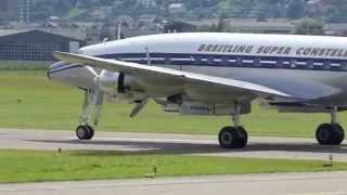 preview picture of video 'Lockheed Super Constellation HB-RSC Bern Belp Airport'