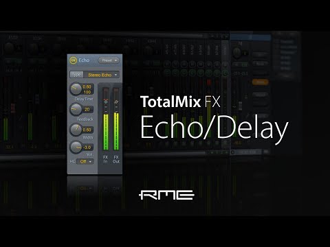 RME Audio TotalMix FX DSP - Echo Effects
