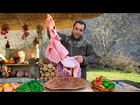 Juicy Kebab & Divine Homemade Sausages from Beef Entrails 🔥 Village Recipe