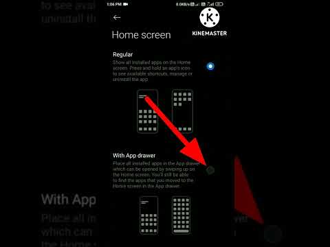 how to enable app drawer// swipe up to open app drawer in mi phone#shorts #shorts