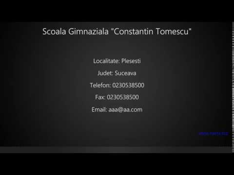 Scoala Gimnaziala "Constantin Tomescu" Plesesti