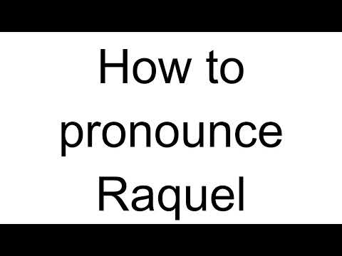 How to Pronounce Raquel (Spanish)