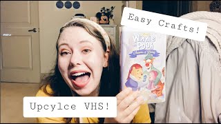 How to UPCYCLE Old VHS Tapes! | Crafts & Easy Gifts Using VHS! | Planters, Pins, Bookmarks, & More!
