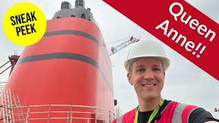 I'm aboard Cunard's Queen Anne at the Shipyard!