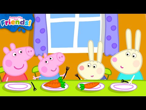 Peppa Pig Visits Rebecca Rabbit’s Underground House🥕🐰 | Friends Play Date | Full Episodes | Cartoon