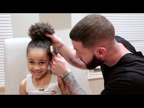 DADDY DOES DAUGHTER'S HAIR FOR FIRST TIME