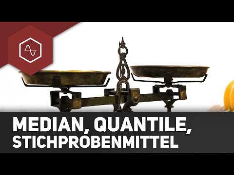 Median, alpha quantile, trimmed sample mean
