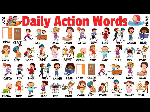Actions Words for Kids | Learn Action verbs with Examples for Kids & Beginners | English Vocabulary