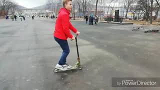 Трюки на скуте 2