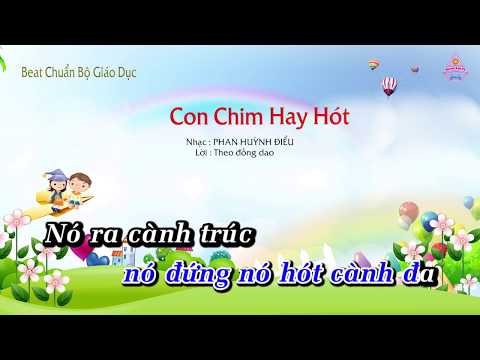 | Karaoke HD | CON CHIM HAY HÓT - Âm Nhạc Lớp 5 || CD Chuẩn Bộ Giáo Dục