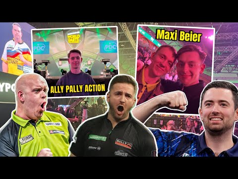 Met MVG in the bathroom 🚽😂 & the first German 100+ average at Ally Pally 🤯 (Darts World Champions...
