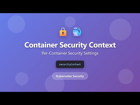 Container Security Context in Kubernetes | Per-Container Security Settings Explained