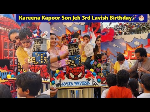 Kareena Kapoor Son Jeh Cutting 3rd Birthday Cake Inside Moments from Birthday Party🎉🎂