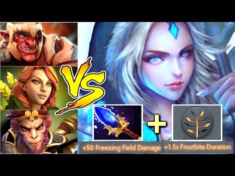 Imba Scepter Crystal Maiden Mid Solo vs Team Carry Epic Gameplay by Afoninje Dota 2
