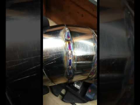 BMW E92 330d | welding up the 4" 102mm exhaust (TEMP 1)