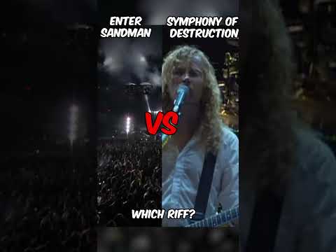 Which Riff is more Iconic? Enter Sandman vs Symphony of Destruction #metallica #megadeth #metal