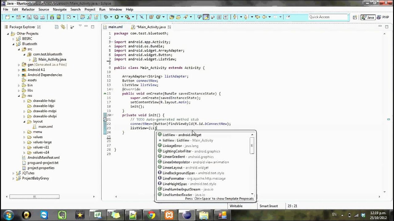Android development Tutorial Bluetooth - 2