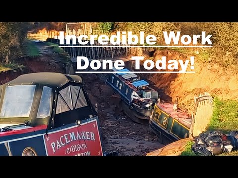 **MASSIVE**  Work On Llangollen Canal Breach, Whitchurch,  LATEST UPDATE