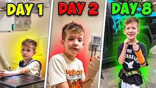 Preston Gets a Hard Cast and Has a Major Fall at School!!