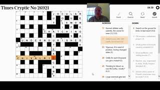 Solving the Times crossword on 29 December