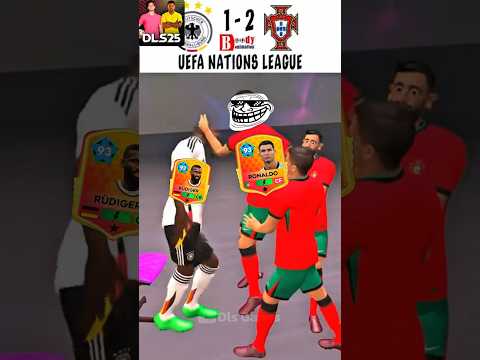 Ronaldo vs Rudiger 😂 | dls 25 #football #dls25 #ronaldo #portugal #dlsgangs #shorts #germany