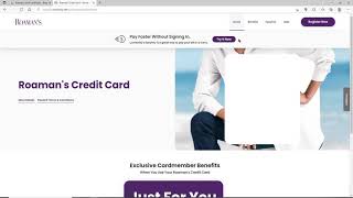 How to Login Roamans Credit Card Roamans Credit Card Login Page for Online Payment
