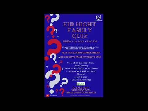 Eid Night Family Quiz | Eve of Eid ul Fitr | 24/05/2020