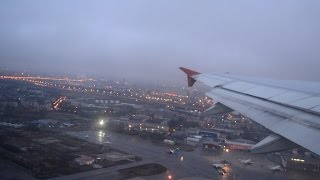 preview picture of video 'Россия Airbus A320 - Пулково, Санкт-Петербург (LED / ULLI) - вечерний взлёт'