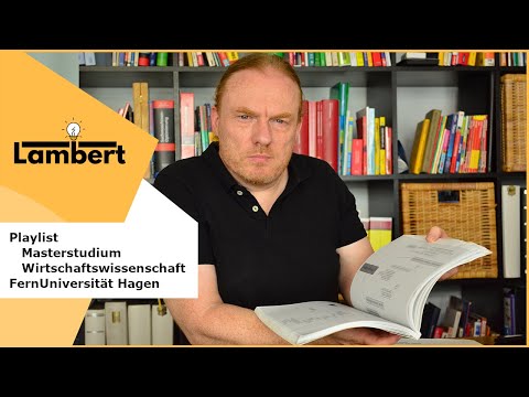 Playlist Masterstudium Wirtschaftswissenschaft - FernUniversität Hagen
