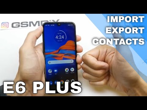 Motorola Moto E6 PLUS Transferring Contacts from a SIM Card