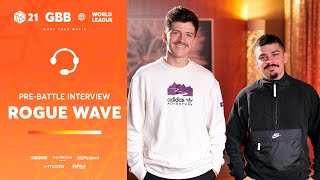 haha sign for the future! 😂😂 they misunderstood him but then what they thought he said actually became true, that they’d battle against each other at GBB（00:02:38 - 00:10:59） - Rogue Wave 🇫🇷 🇨🇴  I GRAND BEATBOX BATTLE 2021: WORLD LEAGUE I Pre-Battle Interview