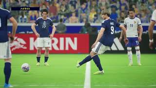 イーフト[eFootball]　日本対フランス
オート操作で観戦
サッカー日本代表、ガンバレ！