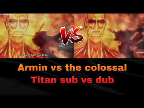 Aot armin vs bertholdt sub vs dub