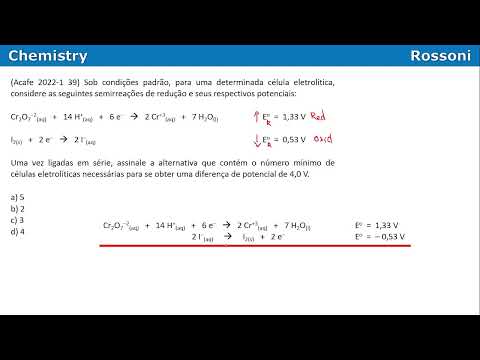 Acafe 2022-1 Q39 Medicina - Eletroquímica (galvânica x eletrolítica)