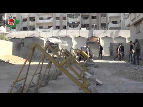 استهداف مواقع قوات النظام في مدينة دمشق بصواريخ محلية الصنع  من قبل كتيبة أسود الله