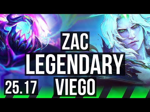 ZAC vs VIEGO (JGL) | 15/2/21, 68% winrate, Legendary, 33k DMG | KR Diamond | 25.17