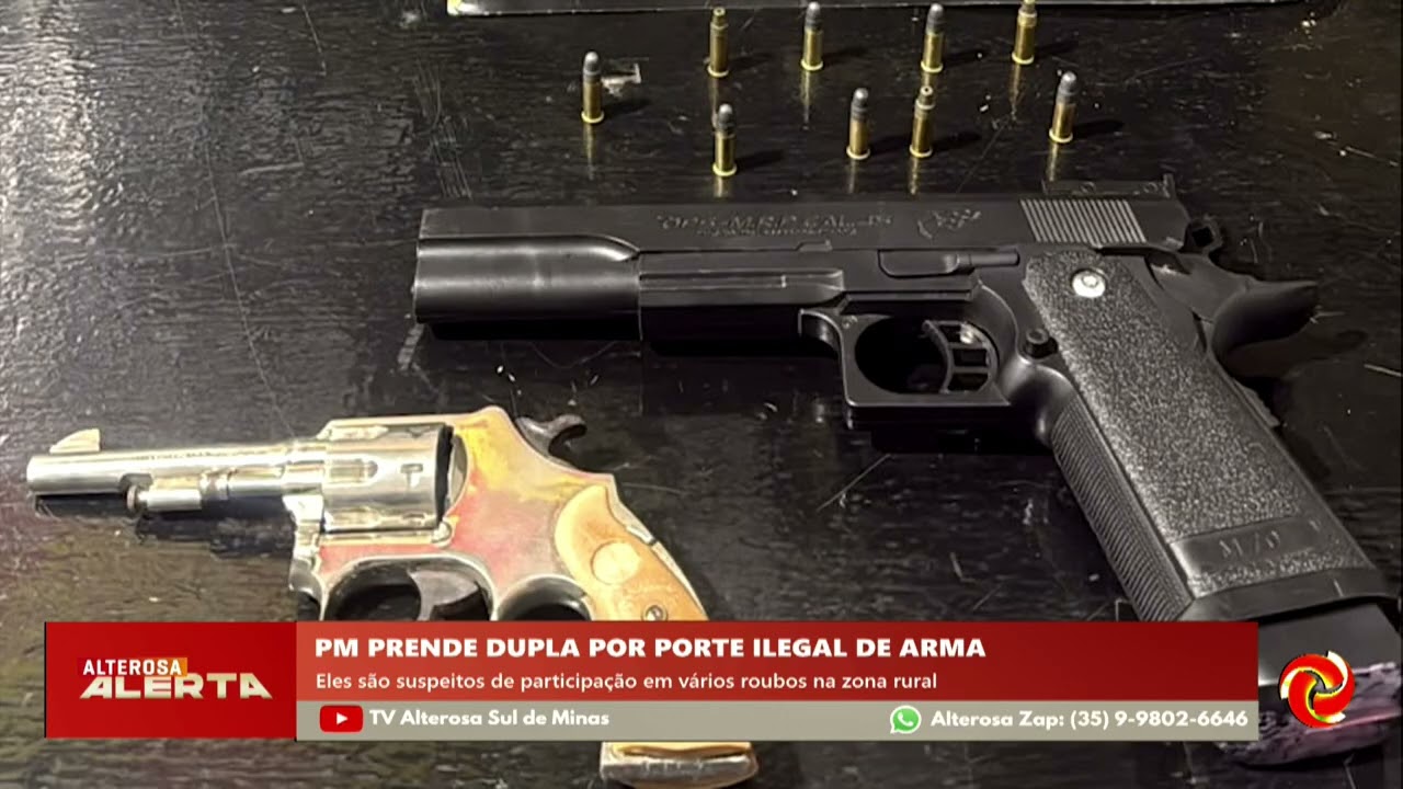Dois rapazes são presos com arma em Pouso Alegre