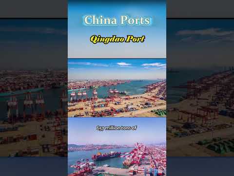 Portos da China - Porto de QINGDAO: Navio da China para os EUA