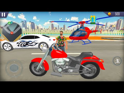 Grand City Motorbike Cars and Helicopter Flying Pilot Simulator - Android Gameplay.