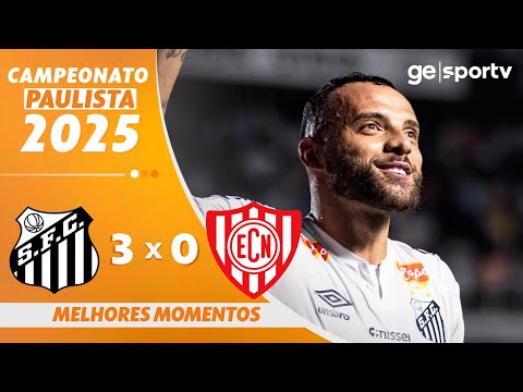 SANTOS 3 X 0 NOROESTE | MELHORES MOMENTOS | CAMPEONATO PAULISTA 2025 | ge.globo
