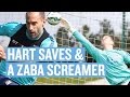Hart Saves Zabaleta Scores A Screamer Man City Training