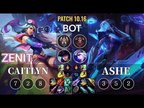 HLE Zenit Caitlyn vs Ashe Bot - KR Patch 10.16