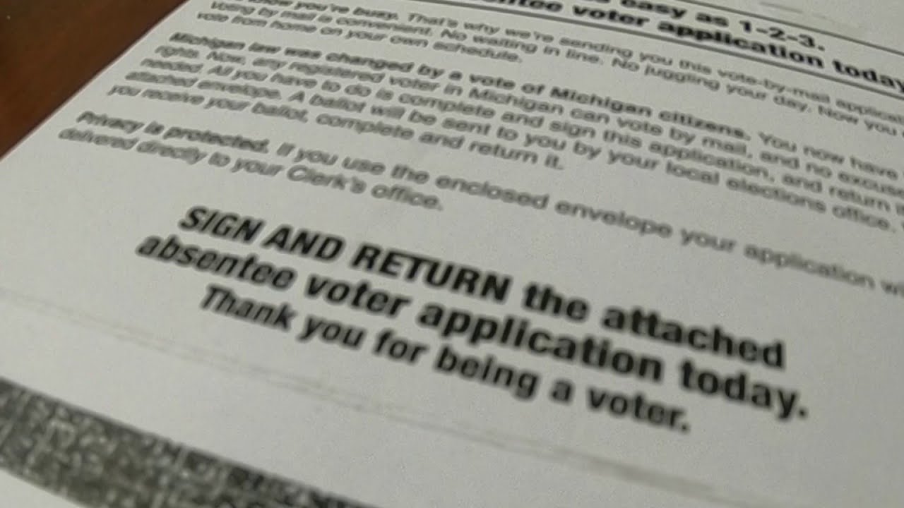 Absentee ballot application issue