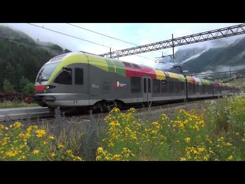 LA PARTENZA DELL' ETR 170 DA COLLE ISARCO (BZ) MERC. 4 - 7 - 2018