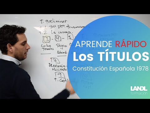 Learn the titles of the Spanish Constitution FAST