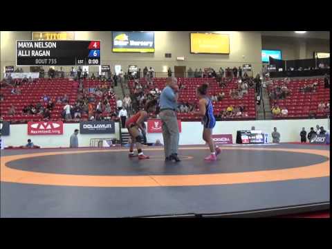 58 kg QF - Maya Nelson (Sunkist Kids) vs Alli Ragan (NYAC)