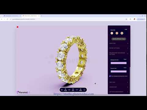 3DM to 4K video rendering in 5 min | Planetoid's Jewel Studio | Generate Product video with AI