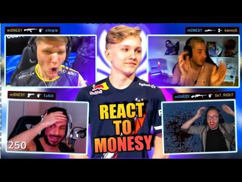 CS GO PROS & CASTERS REACT TO M0NESY PLAYS