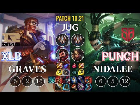 RNG XLB Graves vs SB Punch Nidalee Jungle - KR Patch 10.21