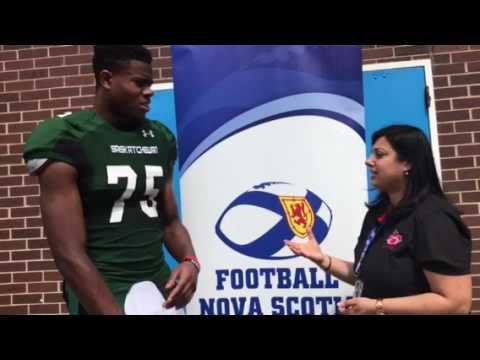 Postgame interview with Saskatchewan DL Daniel Okpoko